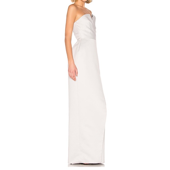 jay godfrey darcy gown in silver size 2 - Picture 2 of 8